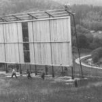 Bystřička – stavba letního kina v roce 1962